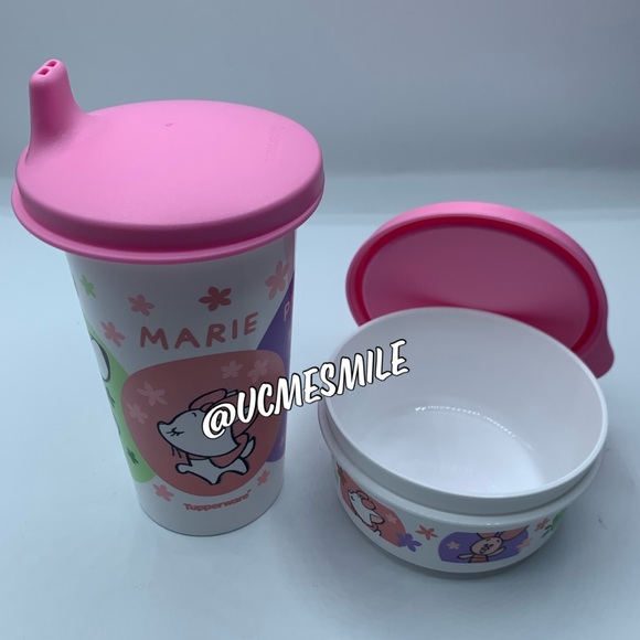 Tupperware Disney Winnie the Piglet/Marie/Bambi Cup & Snack Cup Set - Picture 2 of 4